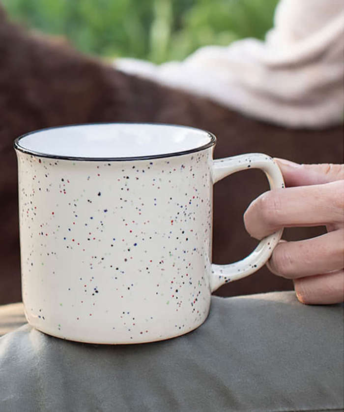 12 oz. Ceramic Speckled Camper Mug
