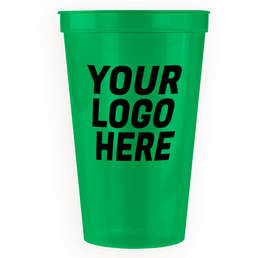 22 oz. Plastic Stadium Cup - Color: Translucent Green