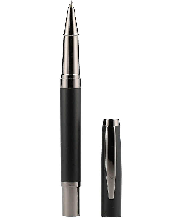 Laser Engraved Recycled Brass Ultra Gel Rollerball Pen (black ink)