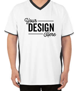 Augusta Cutter+ UPF 50 V-Neck Jersey - Color: White / Black