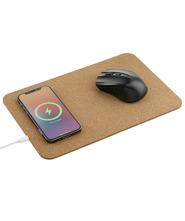 Cork Fast 5W+ Portable Wireless Charging Mouse Pad