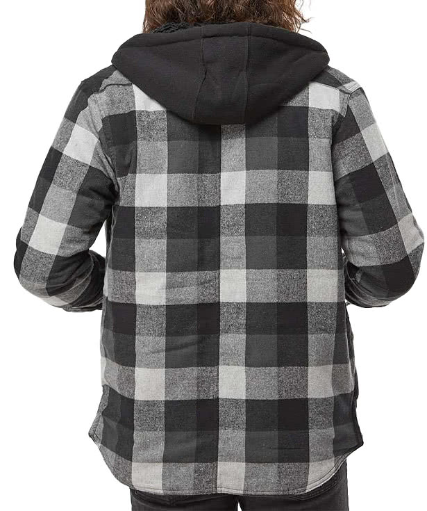 Burnside Flannel Sherpa-Lined Hooded Jacket