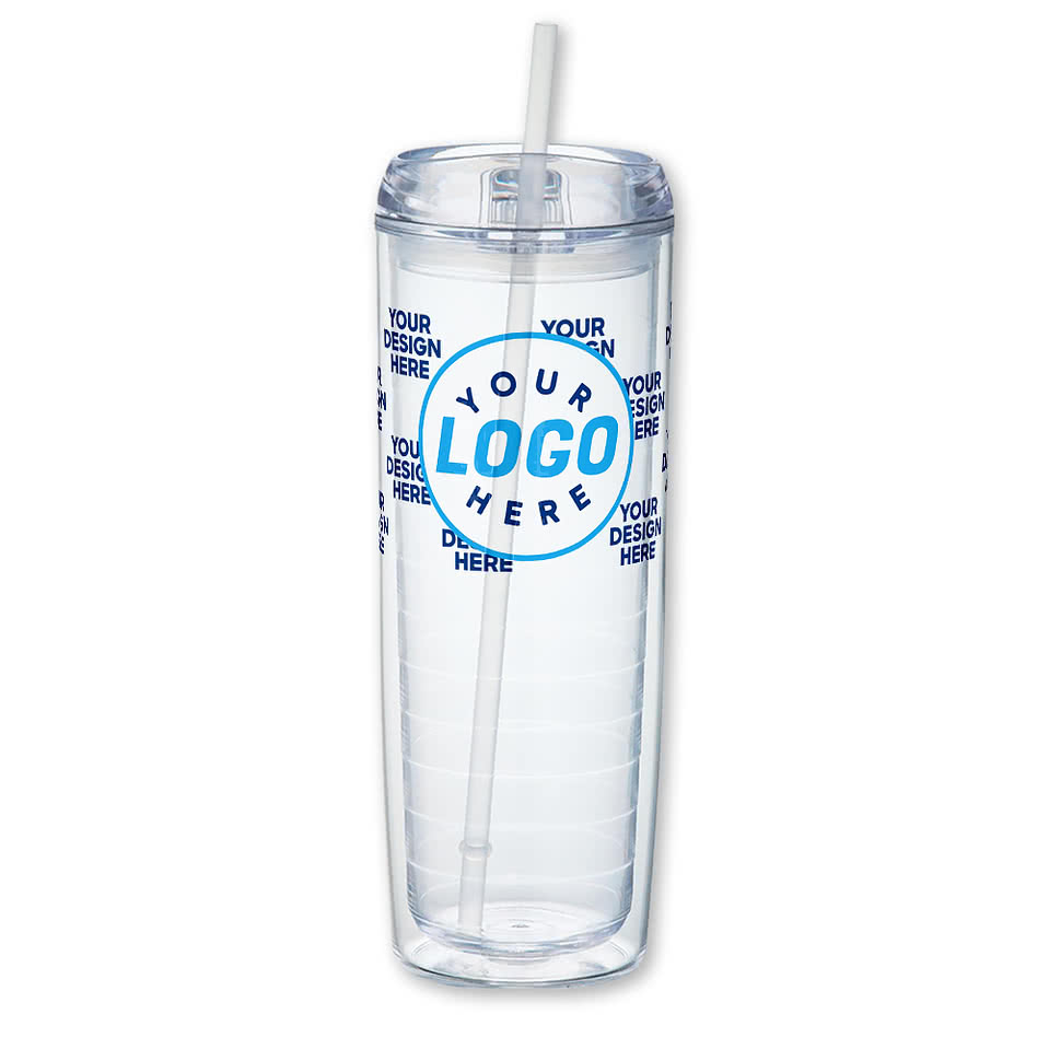 Full Color Wrap 24 oz. Mega Vortex Acrylic Tumbler with Straw