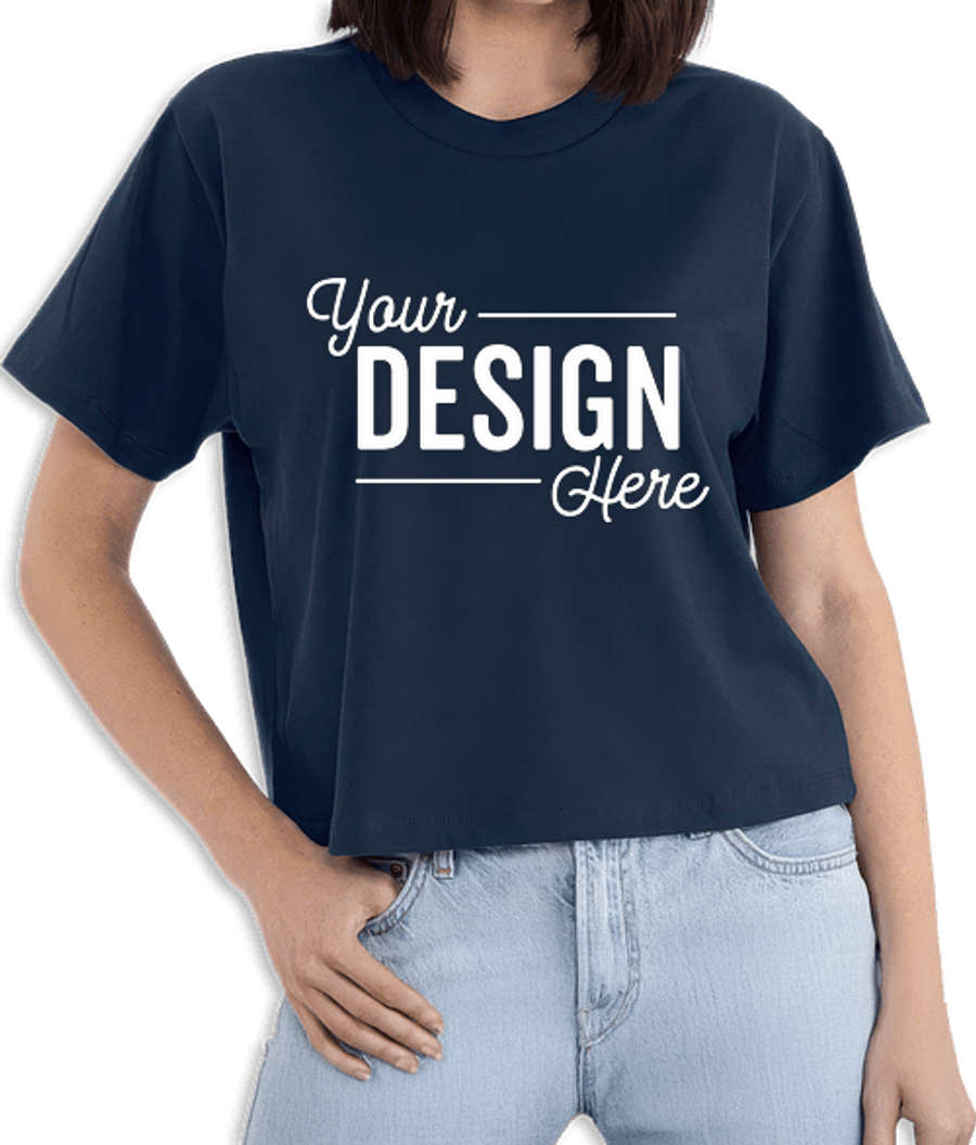 Next Level Women's 100% Cotton Heavyweight Boxy T-shirt in Midnight Navy