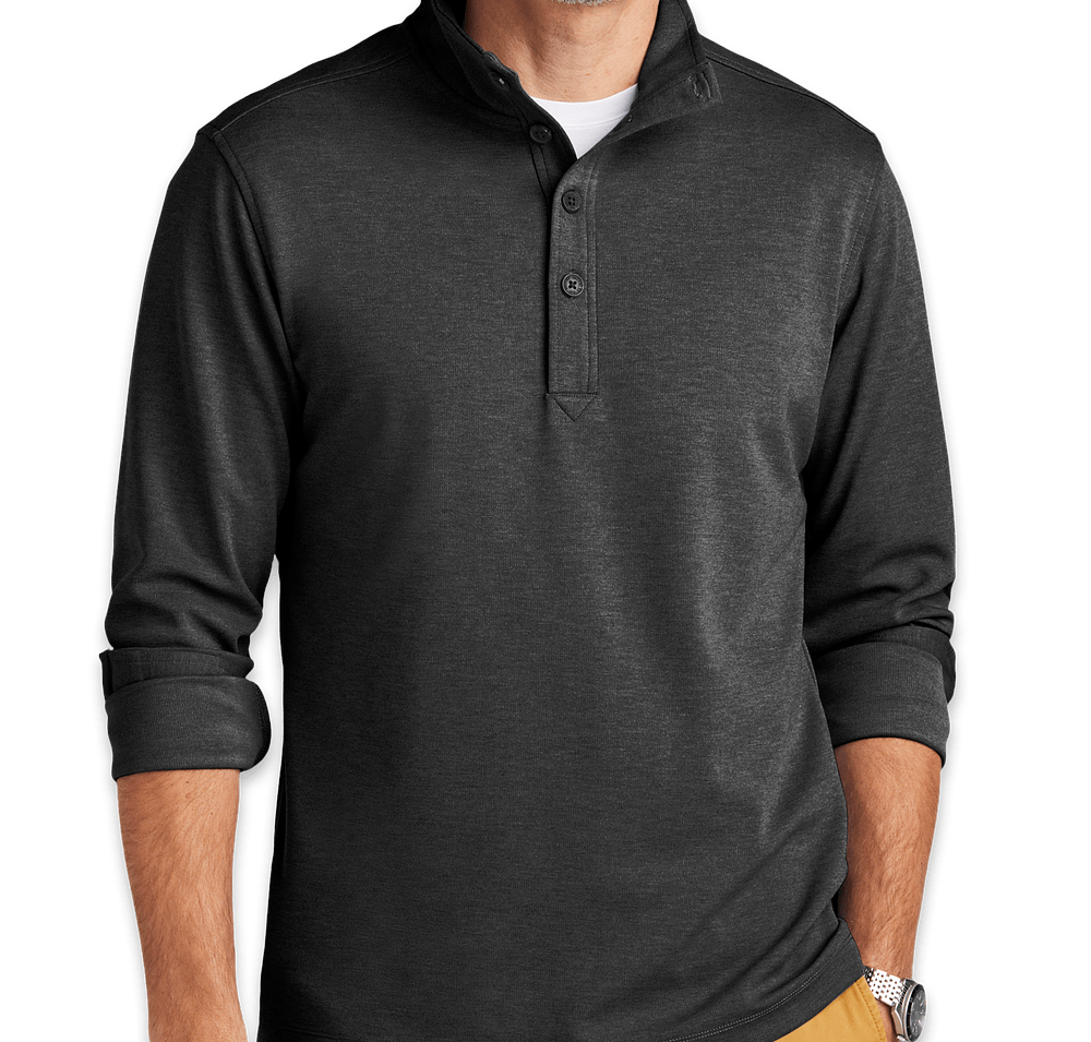 Brooks Brothers Mid-Layer Stretch Half Button Sweatshirt-default