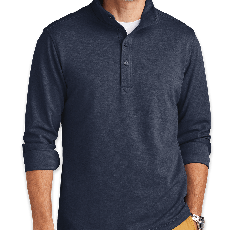 Brooks Brothers Mid-Layer Stretch Half Button Sweatshirt-default