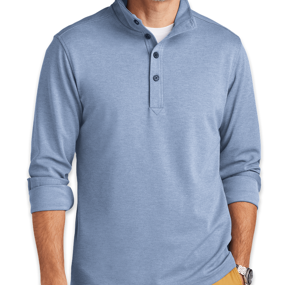 Brooks Brothers Mid-Layer Stretch Half Button Sweatshirt-default