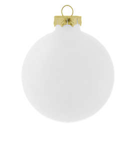 Glass Ball Tree Ornament - Color: Candy White