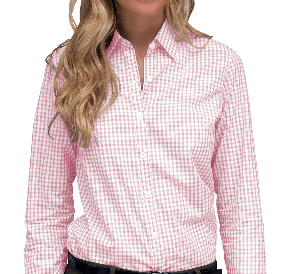 Vansport Women's Easy Care Gingham Dress Shirt-default
