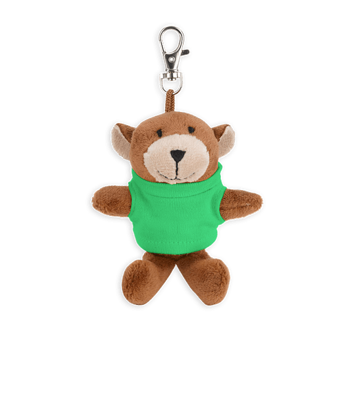 Full Color Wild Bunch 4" Bear Plush Animal Keychain in Kelly Green