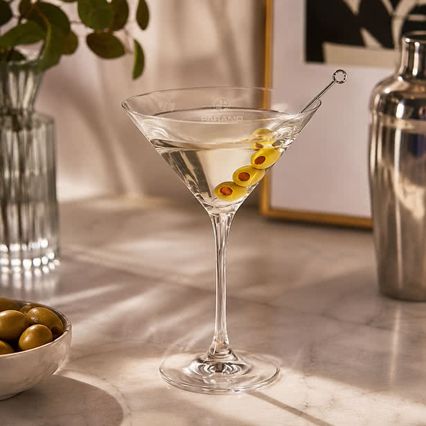 Laser Etched 8.5 oz. Santiago Martini Glass