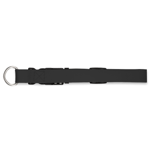 Full Color Adjustable Pet Collar, 1" Wide in Black