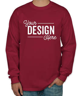 Canada - Gildan Ultra Cotton Long Sleeve T-shirt - Color: Cardinal