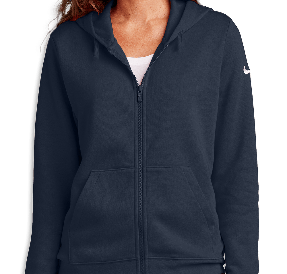 Nike Women's Club Fleece Sleeve Swoosh Zip Hoodie-default