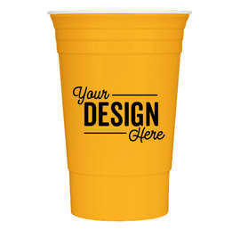 16 oz. Reusable Plastic Party Cup - Color: Yellow