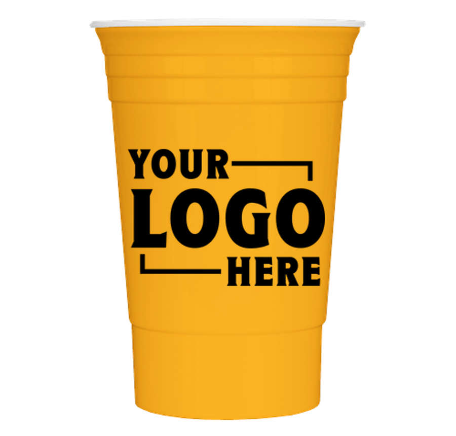 16 oz. Reusable Plastic Party Cup in Yellow