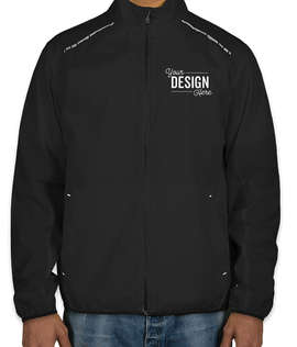 Port Authority Reflective Running Full Zip Jacket - Color: Black