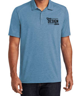 Sport-Tek Tri-Blend Performance Polo - Embroidered - Color: Pond Blue Heather