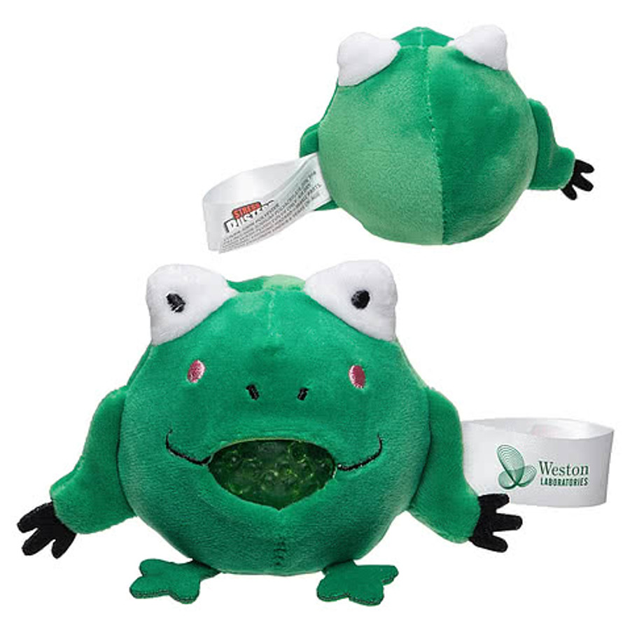Stress Busters Frog Plush Gel Stress Reliever in Light Green