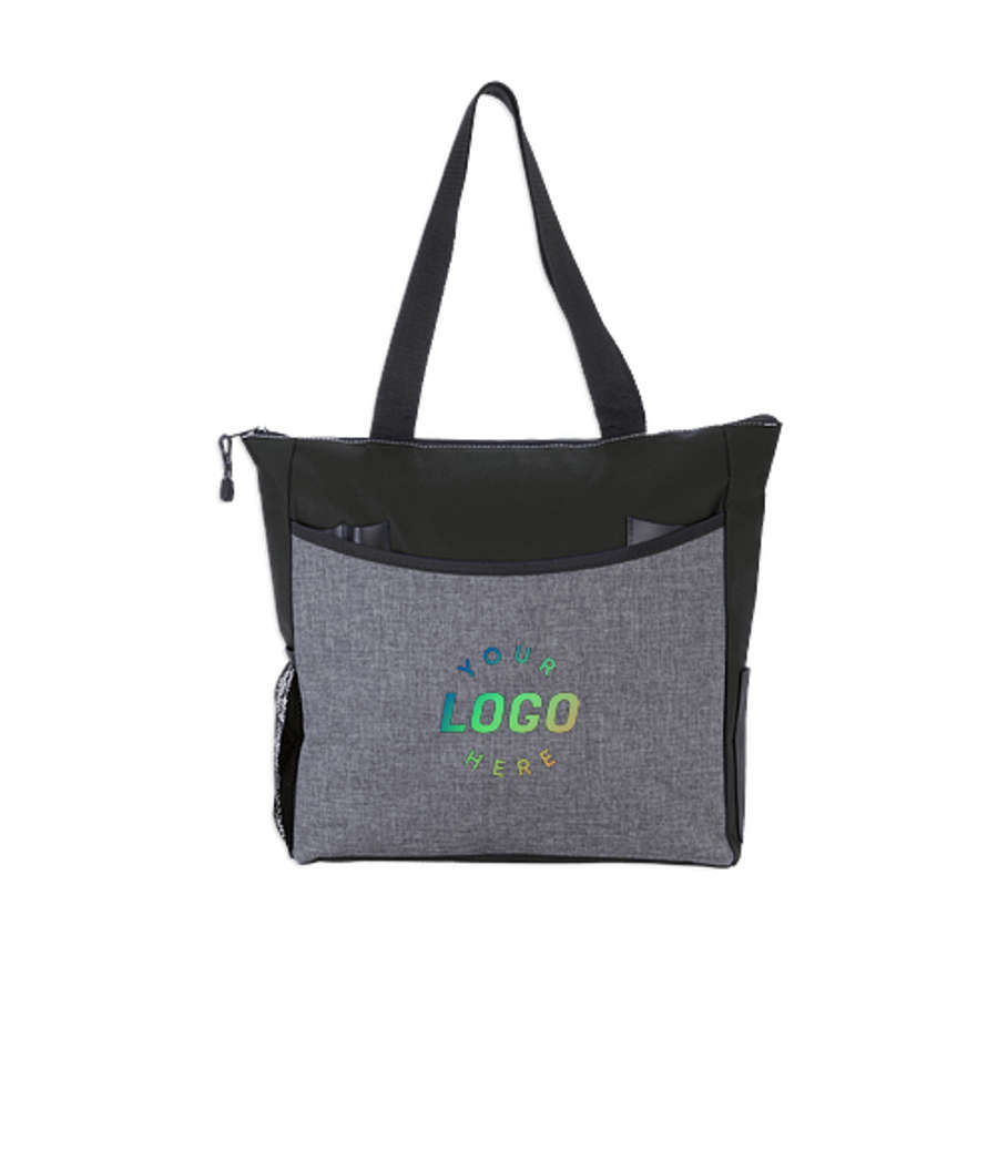 Full Color Transport It Small Two-Tone Tote Bag in Black