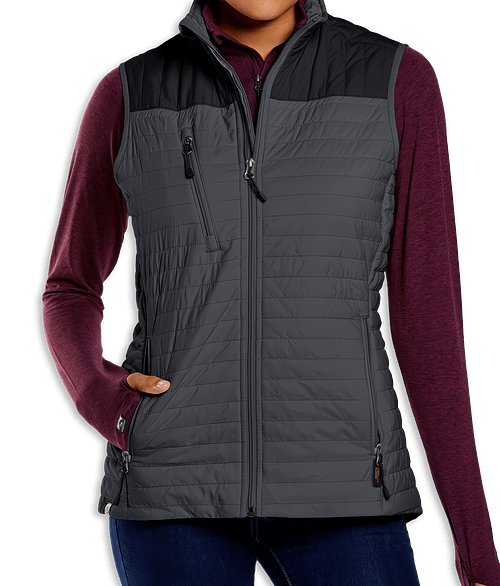 Storm Creek Women's Front Runner Recycled Insulated Vest in Jet / Black