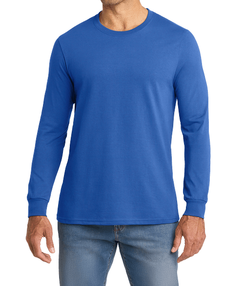 Volunteer Knitwear All-American Crewneck Long Sleeve T-shirt in True Royal