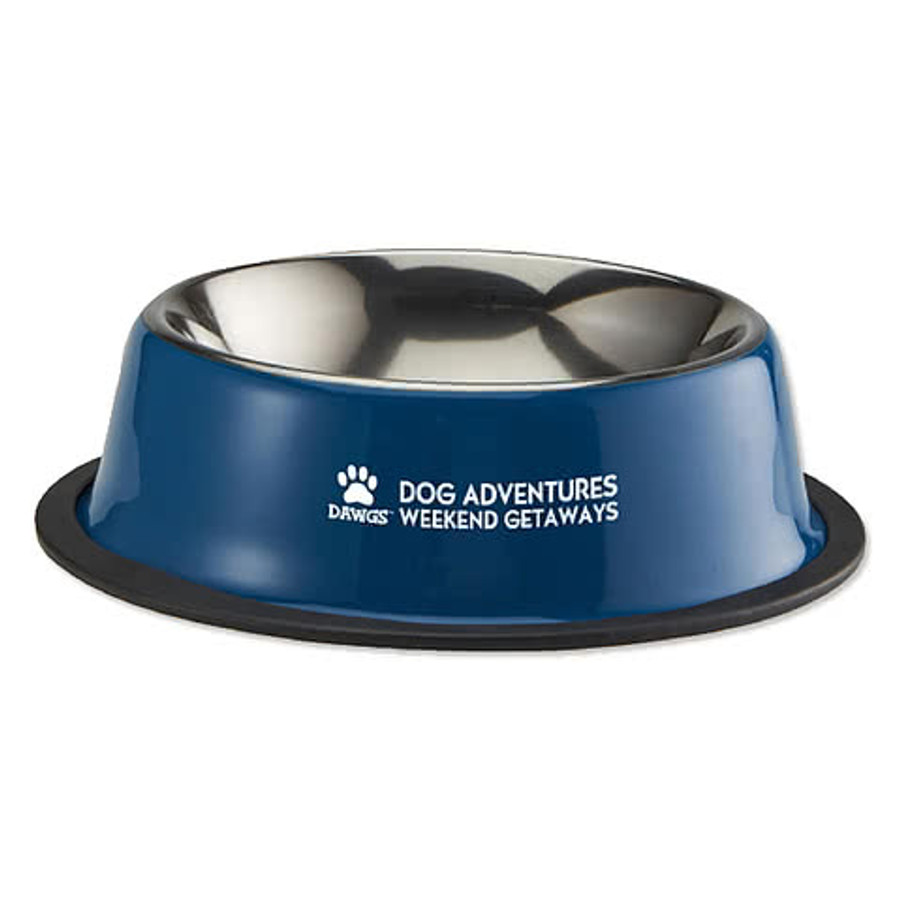 8 oz. Stainless Steel Pet Food Bowl in White