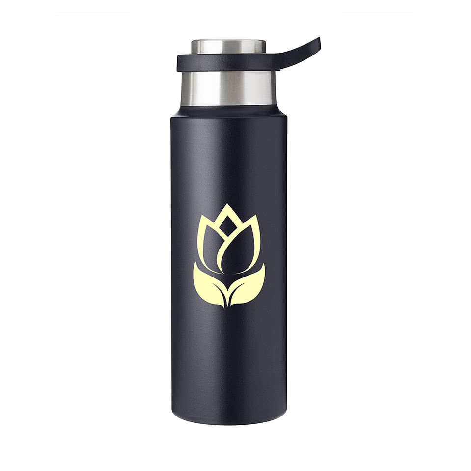 22 oz. Harriton Insulated Water Bottle With Push-Lock Lid