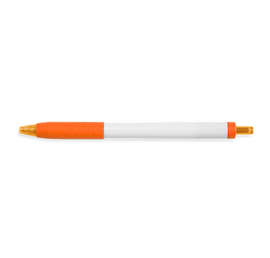 Paper Mate InkJoy White Body Click Pen (black ink) - Color: Orange