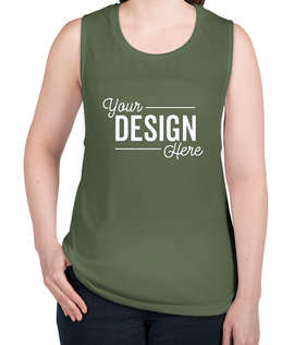 Bella + Canvas Women's Flowy Muscle Tank - Color: Military Green