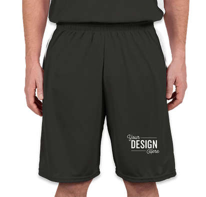 Augusta Colorblock Basketball Shorts - Slate / White
