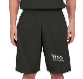 Augusta Colorblock Basketball Shorts - Color: Slate / White