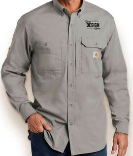 Carhartt Force Ridgefield Button Down Shirt - Color: Asphalt