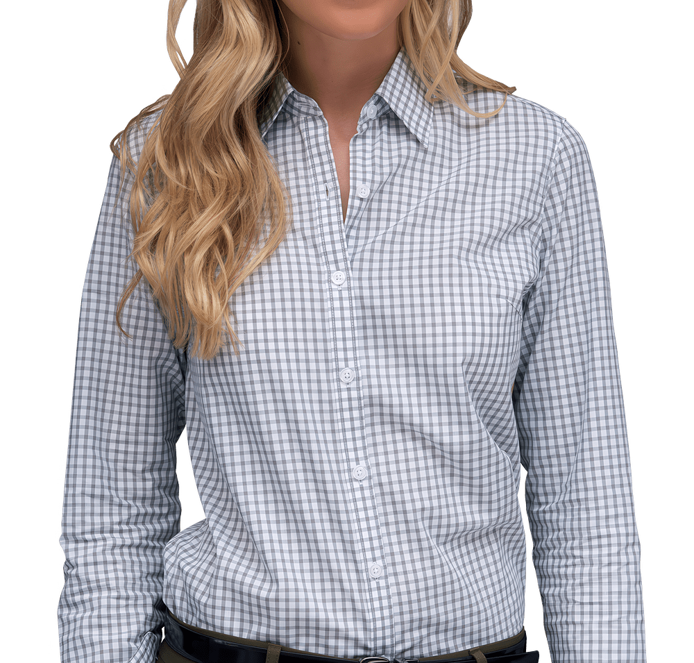 Vansport Women's Easy Care Gingham Dress Shirt-default