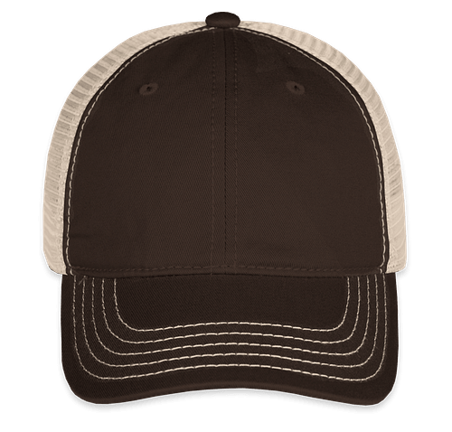District Super Soft Trucker Hat in Chocolate Brown / Stone