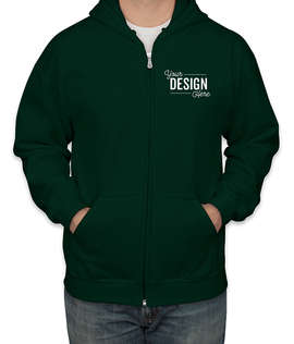 Canada - Gildan Midweight Zip Hoodie - Color: Forest Green
