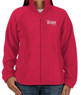 Harriton Women's Full Zip Fleece Jacket - Color: Red
