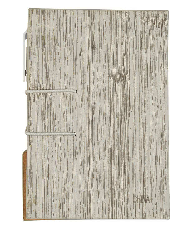 Woodgrain Look Notebook with Sticky Notes and Flags