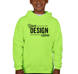 Jerzees Youth Nublend 50/50 Pullover Hoodie - Color: Neon Green