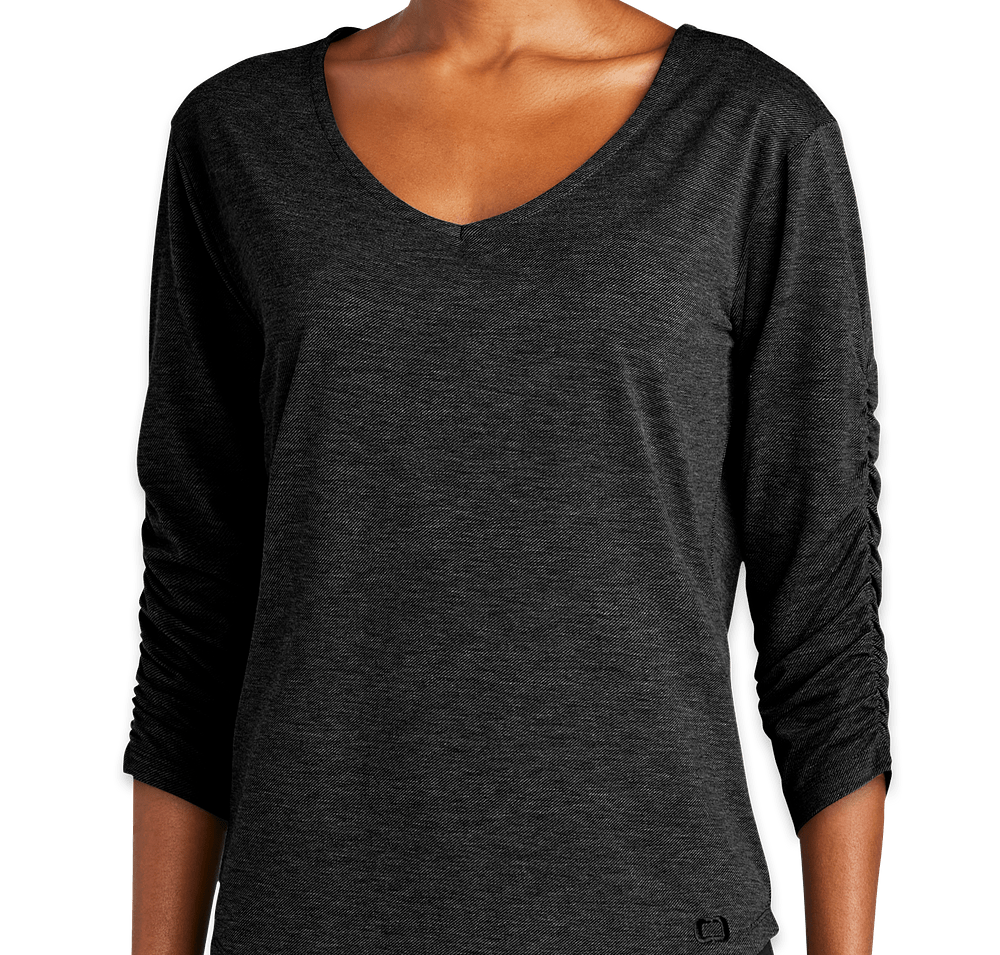 OGIO Women's Evolution Cinched Sleeve Performance Blend Shirt-default