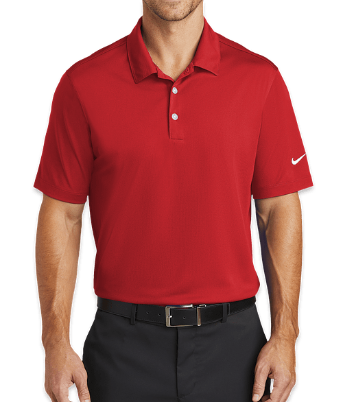 Nike Dri-FIT Vertical Mesh Performance Polo - Printed in University Red 