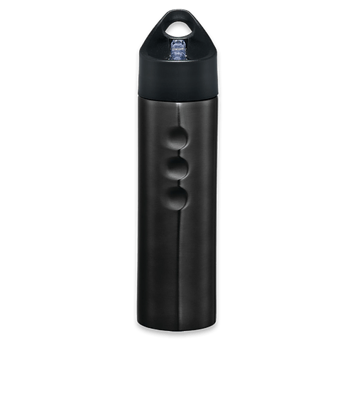 25 oz. Troika Stainless Steel Flip-Top Sports Bottle in Black