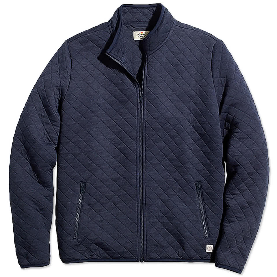 Marine Layer Corbet Quilted Jacket - Faux Leather Patch