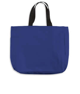 Port Authority Durable Side Pocket Poly Canvas Tote Bag - Color: Royal