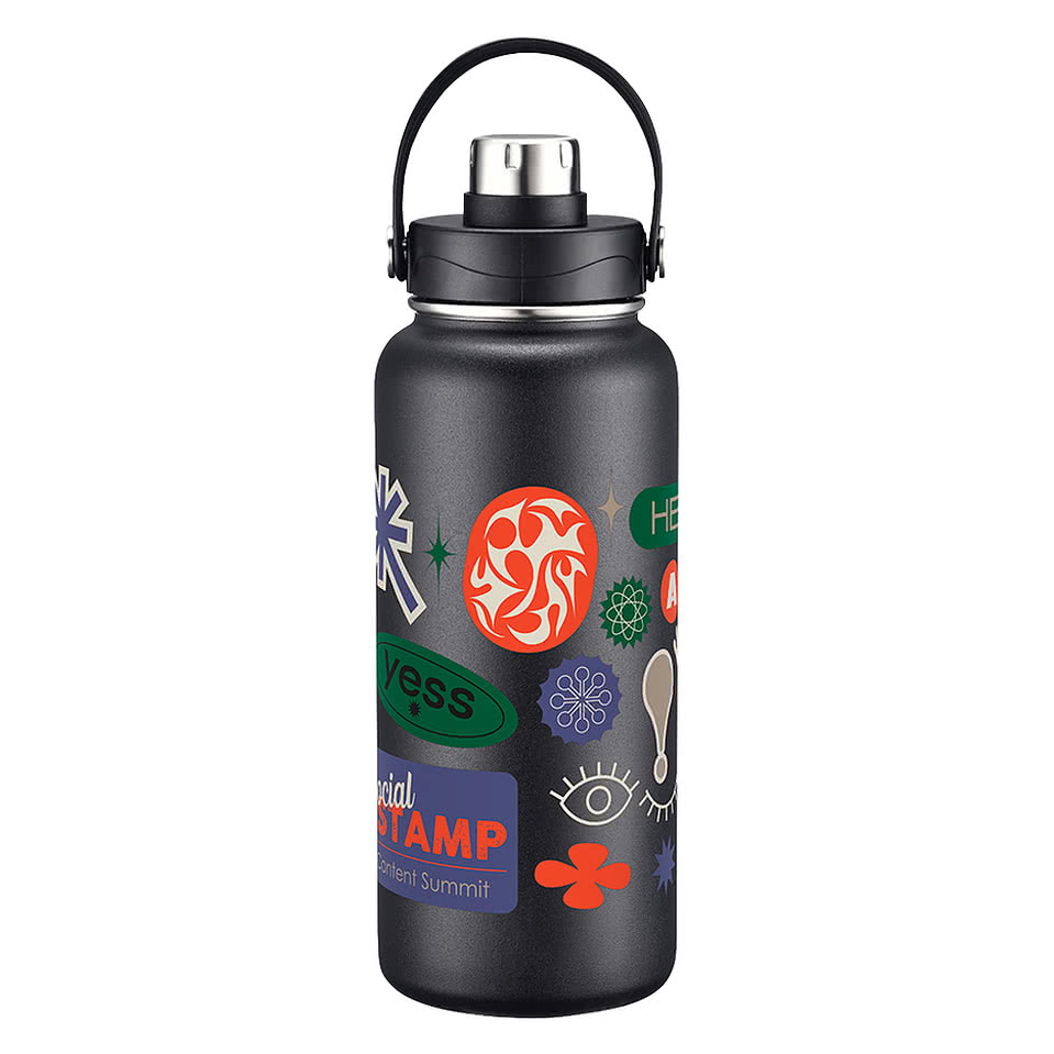 34 oz. Bresso Insulated Water Bottle with Twist Top Spout (Case of 25)