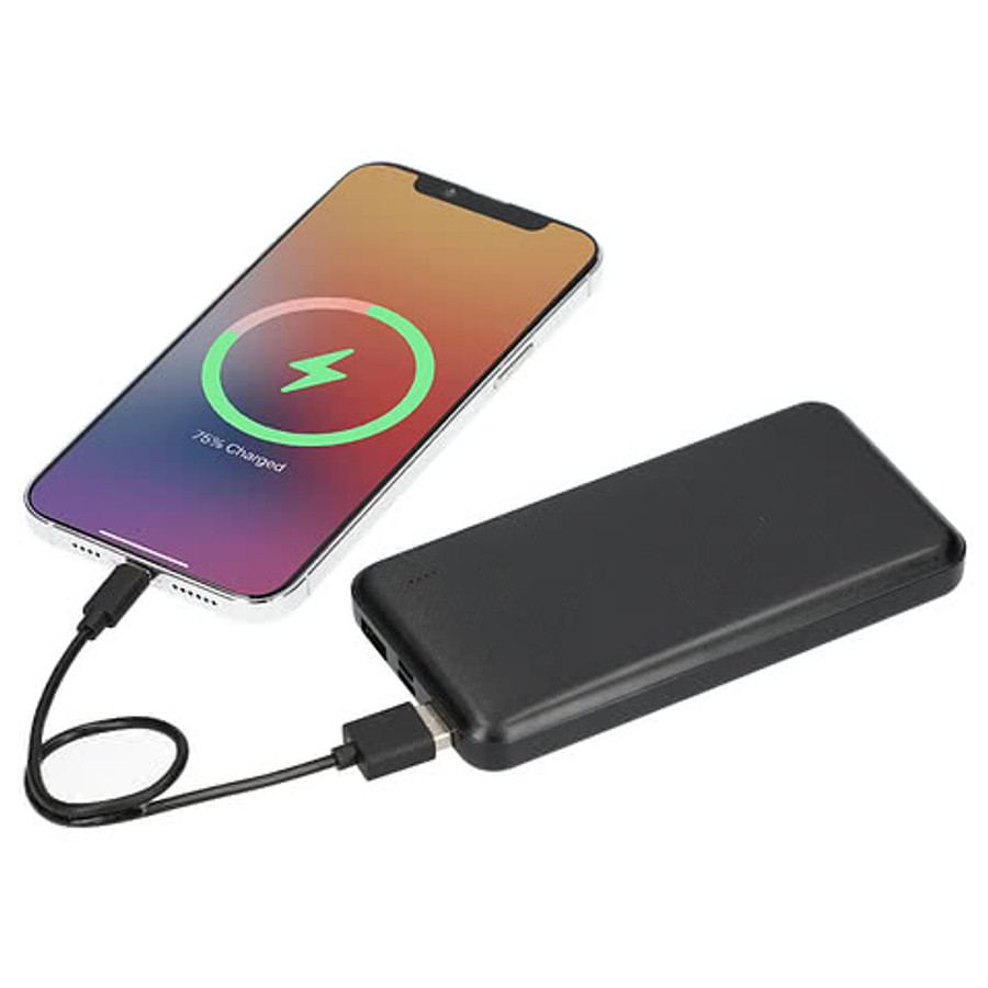 Full Color Dart 10,000 mAh Portable Power Bank in Black