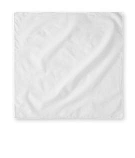 Augusta 100% Cotton Solid Bandana (Centered Design) - Color: White