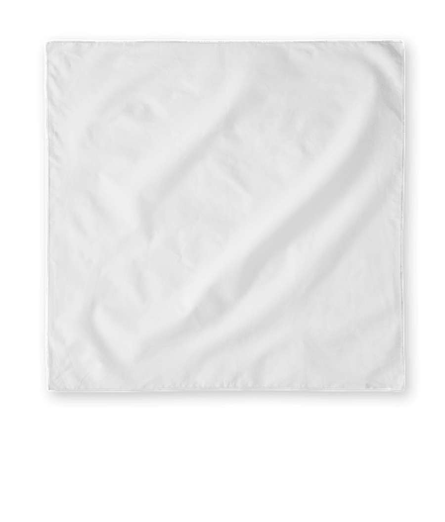 Augusta 100% Cotton Solid Bandana (Centered Design) in White