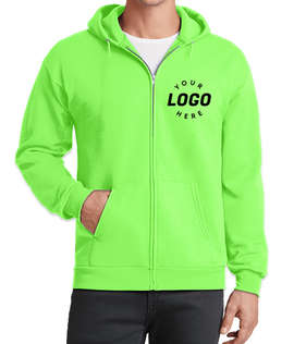 Port & Company Core Zip Hoodie - Color: Neon Green