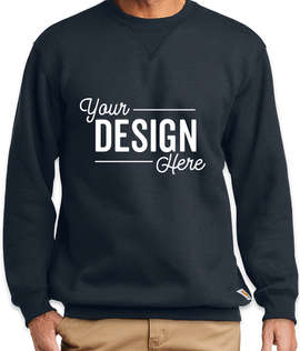 Carhartt Midweight Crewneck Sweatshirt - Screen Printed - Color: New Navy